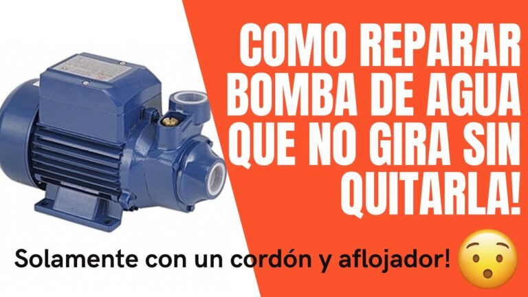 Cómo arreglar una bomba de agua que no gira
