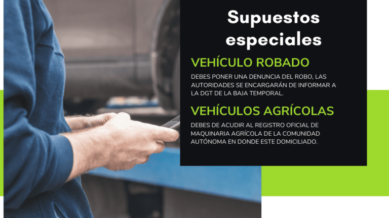 Cómo dar de baja temporal un vehículo en tráfico