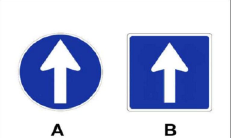 ¿Cuál de estas señales indica una calzada de sentido único?