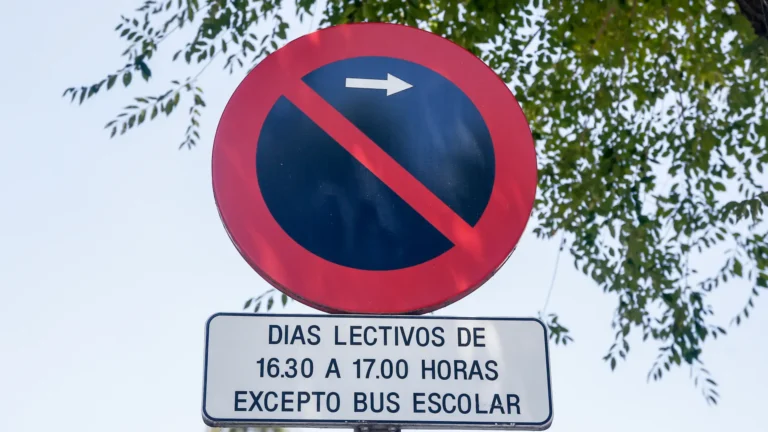 ¿Cuándo puede estacionar a la vista de esta señal?