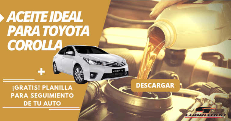 Especificación de aceite para Toyota Corolla 1.4 D4D