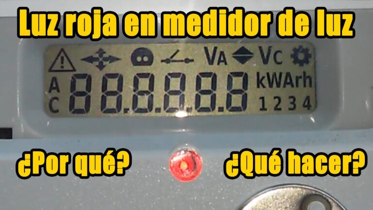 ¿Por qué el contador de la luz tiene una luz roja fija?