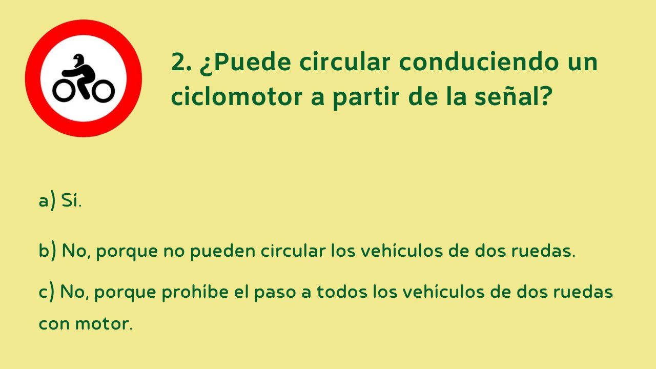 ¿Puede circular conduciendo un ciclomotor a partir de la señal? ️