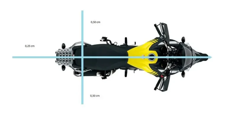 ¿Puede sobresalir la carga por los lados de una motocicleta?
