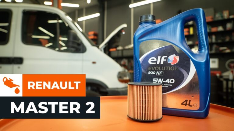 Qué aceite lleva la Renault Master 2.5 DCI