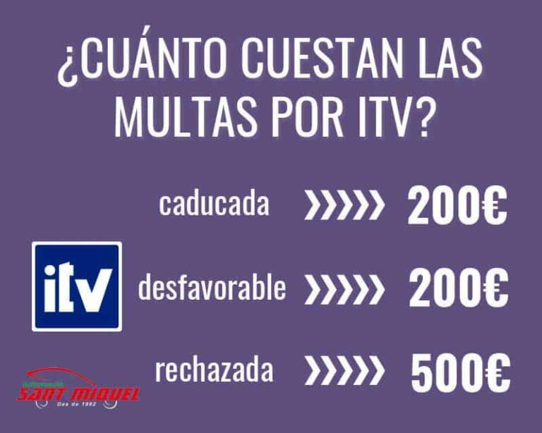 ¿Qué multa te ponen por no pasar la ITV?