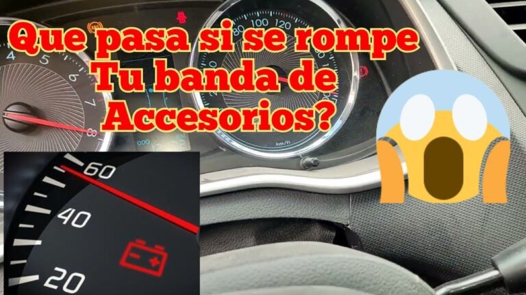 ¿Qué pasa si se rompe la correa de accesorios?