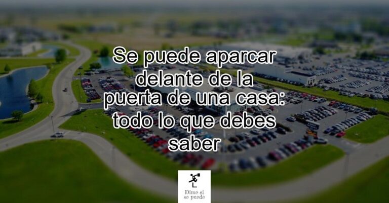 ¿Se puede aparcar delante de la entrada de una casa?