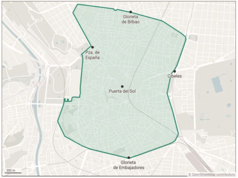 ¿Se puede pasar a Madrid Central con pegatina B?