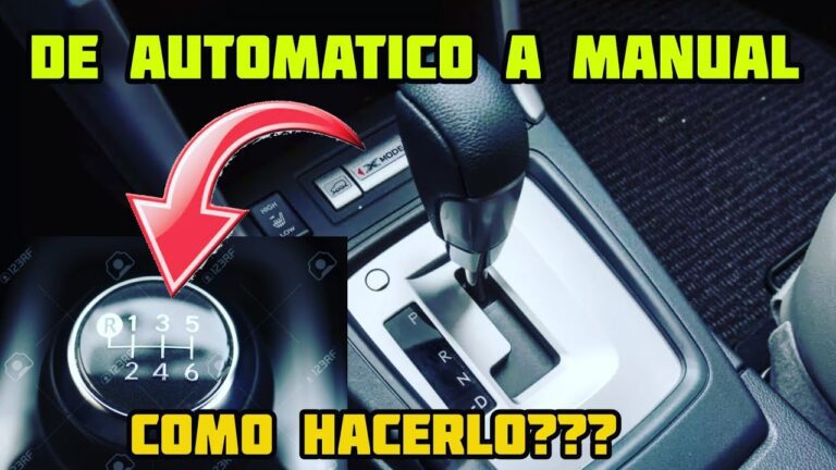 ¿Se puede pasar de automático a manual en marcha?