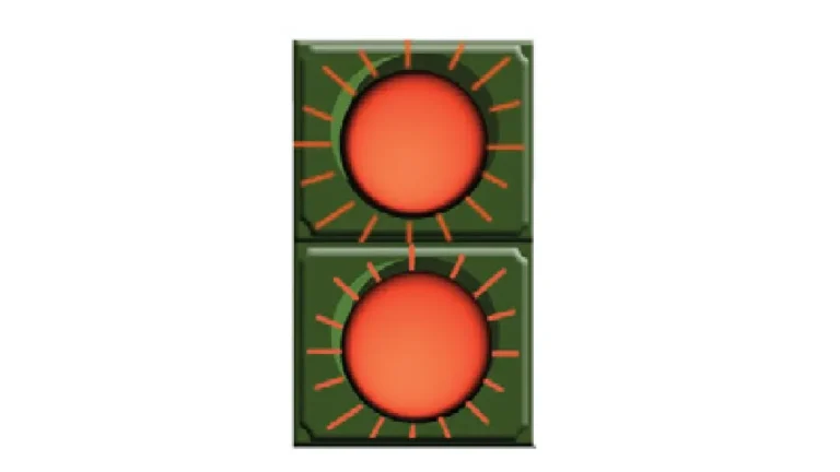 Significado de un semáforo con dos luces rojas intermitentes